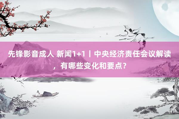 先锋影音成人 新闻1+1丨中央经济责任会议解读，有哪些变化和要点？