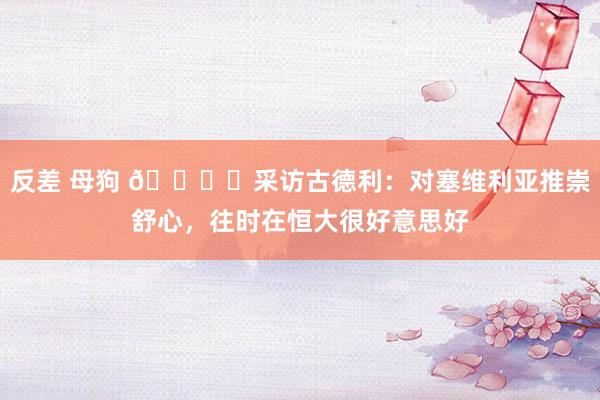 反差 母狗 🎙️采访古德利：对塞维利亚推崇舒心，往时在恒大很好意思好