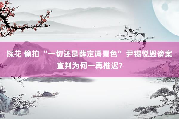 探花 偷拍 “一切还是薛定谔景色” 尹锡悦毁谤案宣判为何一再推迟？