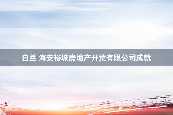 白丝 海安裕城房地产开荒有限公司成就