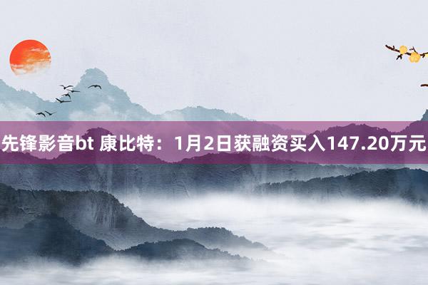 先锋影音bt 康比特：1月2日获融资买入147.20万元