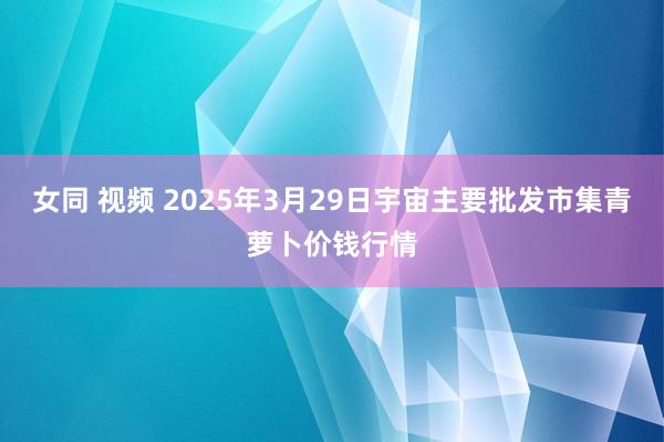 女同 视频 2025年3月29日宇宙主要批发市集青萝卜价钱行情